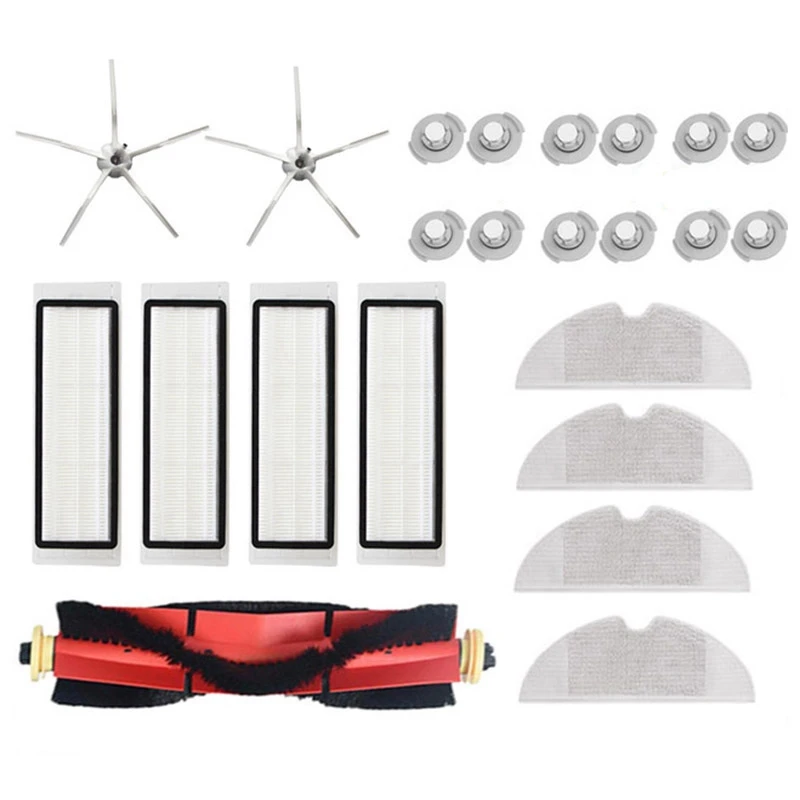 For Xiaomi Roborock S6 S5 MAX S60 S50 S55 Accessories Vacuum Cleaner Parts Washable HEPA Filter Main Brush Side | Бытовая техника