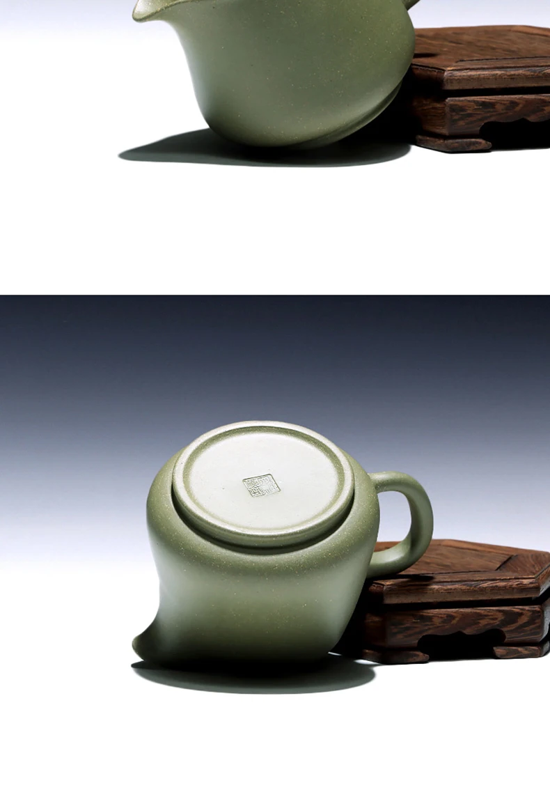 Tea Mug 270ml Green Mud Tea Cup Cha Hai Purple Clay Fair Cups Tea Ceremony Accessories Drinkware Container Coffee Mugs Decor