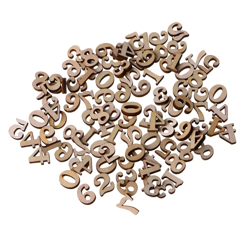 

100Pcs Wooden 0-9 Numbers Embellishments 15mm Scrapbooking Card Making Craft DIY Au08 19 Dropship