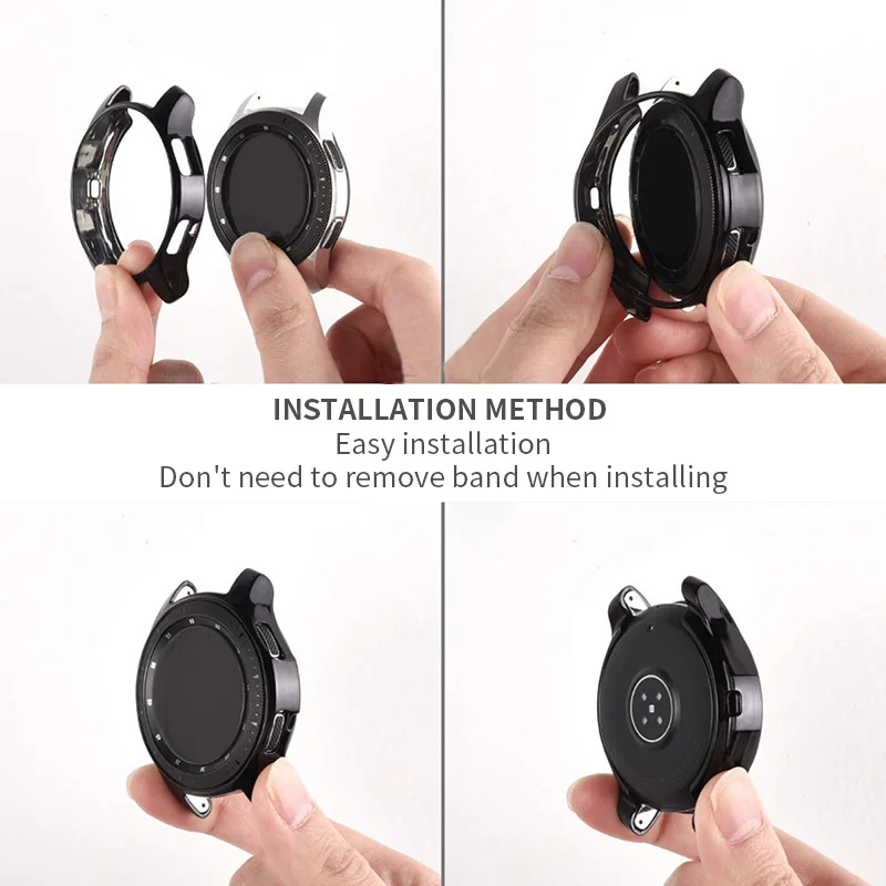 Защитный чехол для часов для мужчин, 42 мм, 46 мм, чехол с ремешком, покрытие из мягкого ТПУ, универсальная защитная рамка, аксессуары