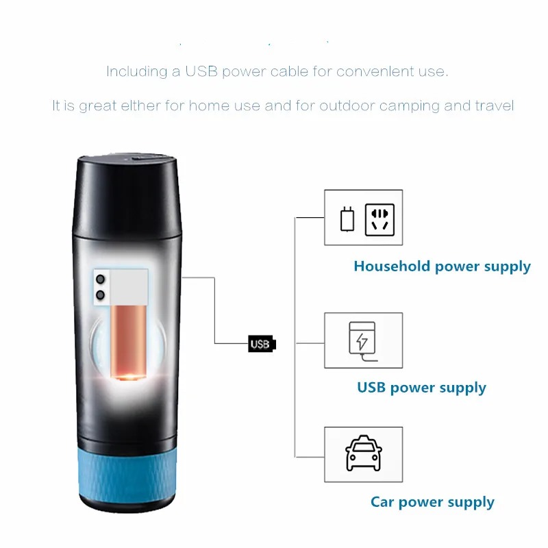 2 в 1 капсула и молотый мини эспрессо портативная кофеварка для горячего и холодного извлечения USB электрическая кофейная Порошковая машина