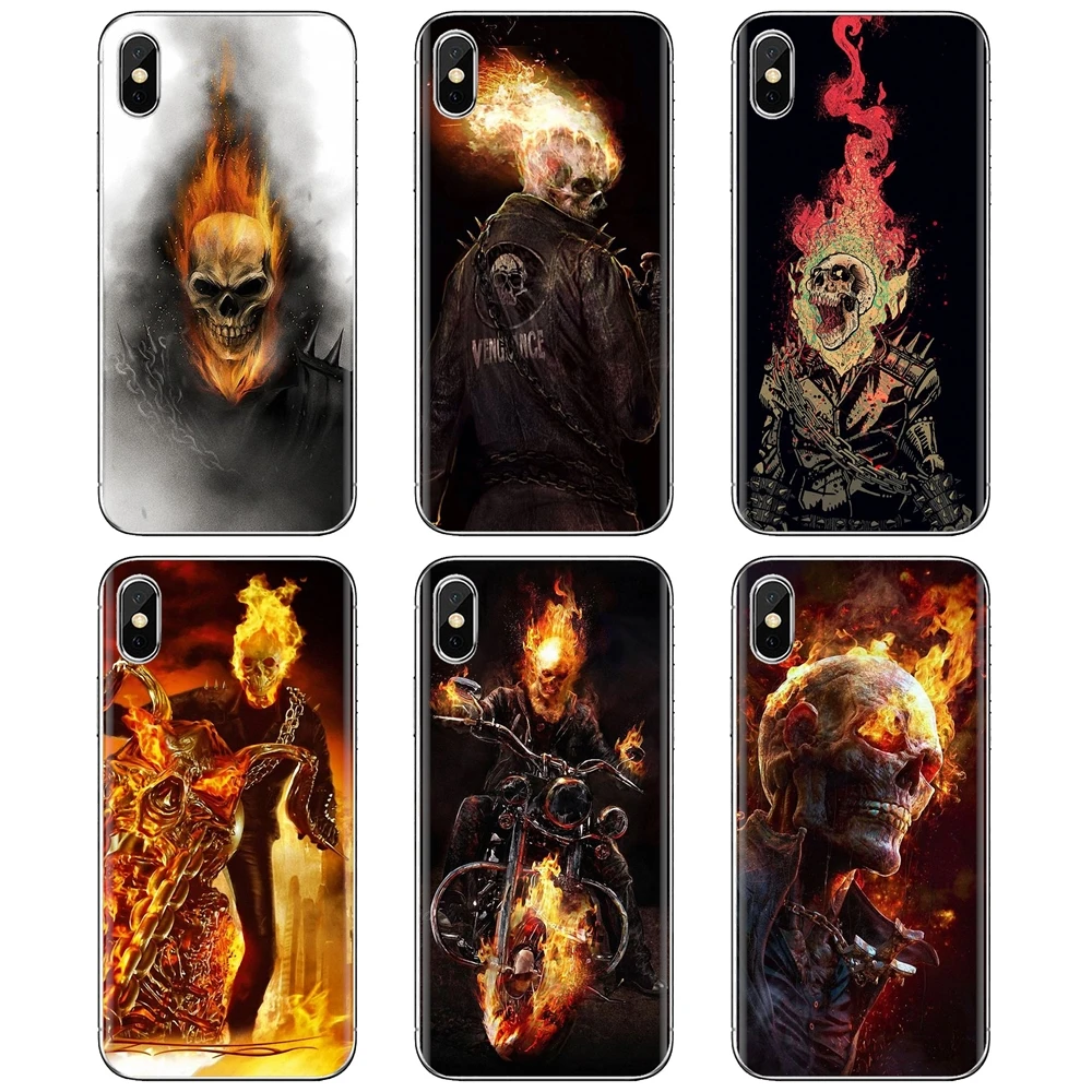 Для Samsung Galaxy J1 J2 J3 J4 J5 J6 J7 J8 Plus 2018 Prime 2015 2016 2017 EU мягкий чехол fire car Ghost Rider Head с принтом