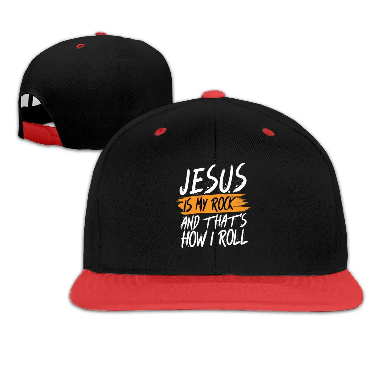 Jesus is My Rock That's How I ролл дети хип-хоп бейсболки солнцезащитные шляпы для мальчиков и девочек красный