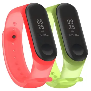 

NEW Translucent Silicone Watch Strap For Xiaomi Mi Band 4 Bracelet For Miband 4 Smart Watch Wristband Replacement Accessories