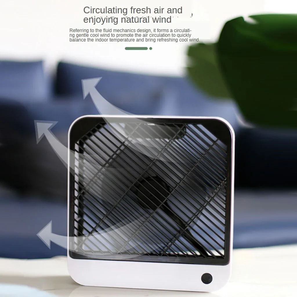 Rechargeable Mini Desk Fan, 2 Speeds, Lower Noise, Battery Operated for Travel Home and Office, 1.5 Meter 4.9 ft Cable