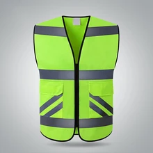 Practical High Visibility Multi Pocket Reflective Vest Outdoor Night Running Cycling Safety Vest Warning Reflective Clothing reflective safety warning pvc strip garment accessories safety vest clothing reflective crystal lattice pvc tapes