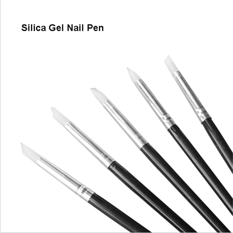 5 шт./компл. инструмент для маникюра силиконовая ручка дизайна ногтей скульптура