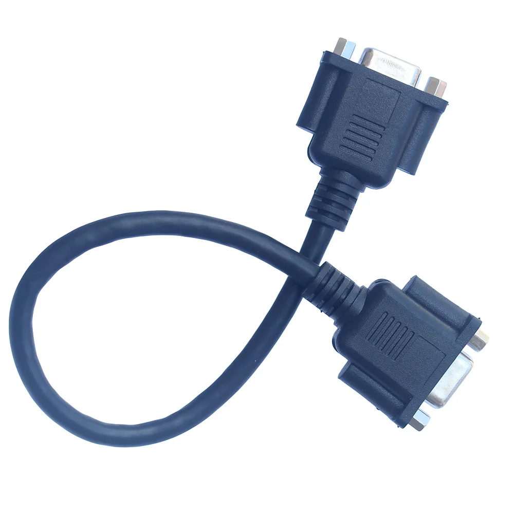 30cm Short VGA Female to Female D-Sub Video RGB HD15Pin Cable Cord for Monitor