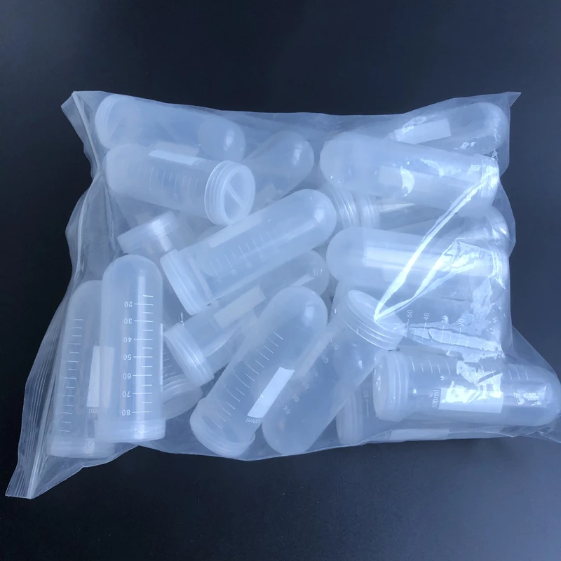 12pcs 100ml plastic centrifuge tube with scale line sample tube with screw cover cap use in PCR analysis centrifuge tube