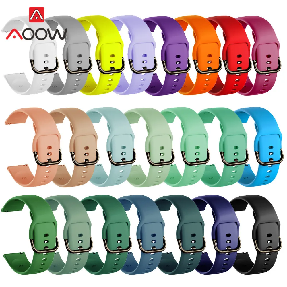 20 мм силиконовый спортивный ремешок мягкий резиновый водонепроницаемый