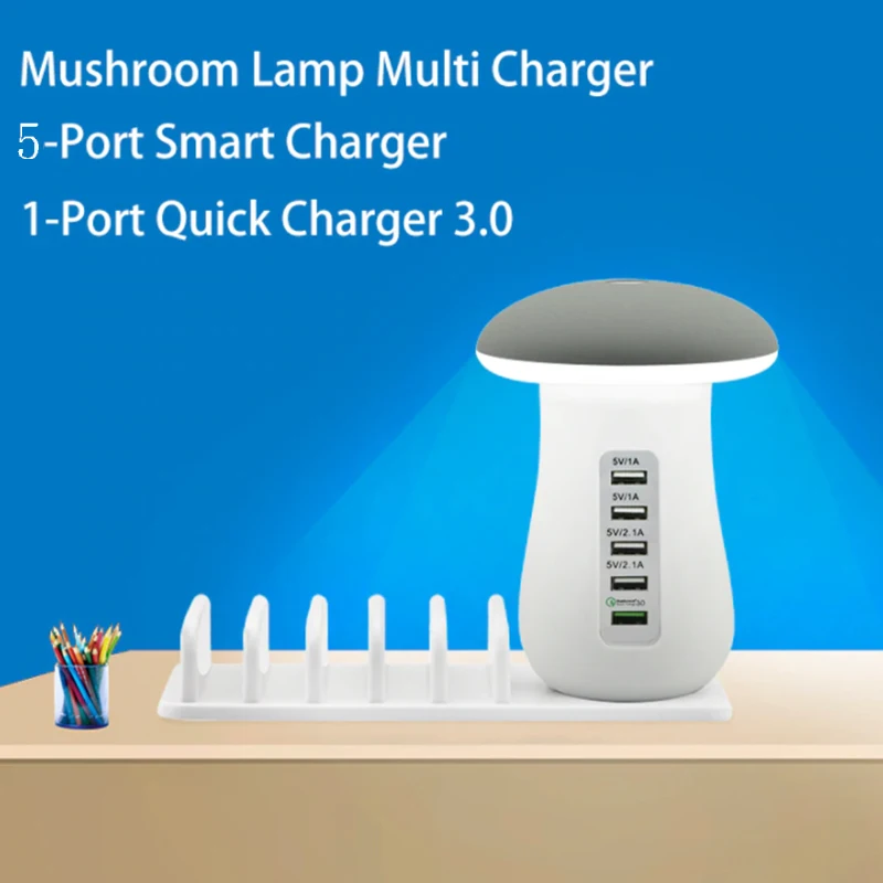 Многопортовое USB Зарядное устройство Док-станция для зарядки с USB QC 3,0 быстрый смарт-концентратор зарядное устройство для мобильного телефона и планшета Прямая поставка