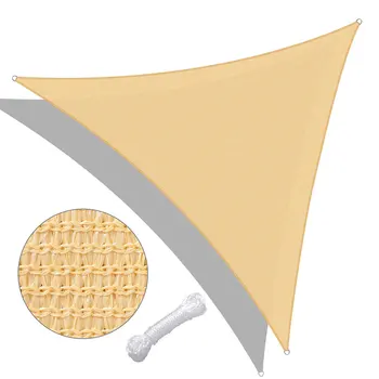 

A+ Yescom 20 Ft 95% UV Block Triangle Sun Shade Sail Canopy Outdoor Patio Pool Cover Net