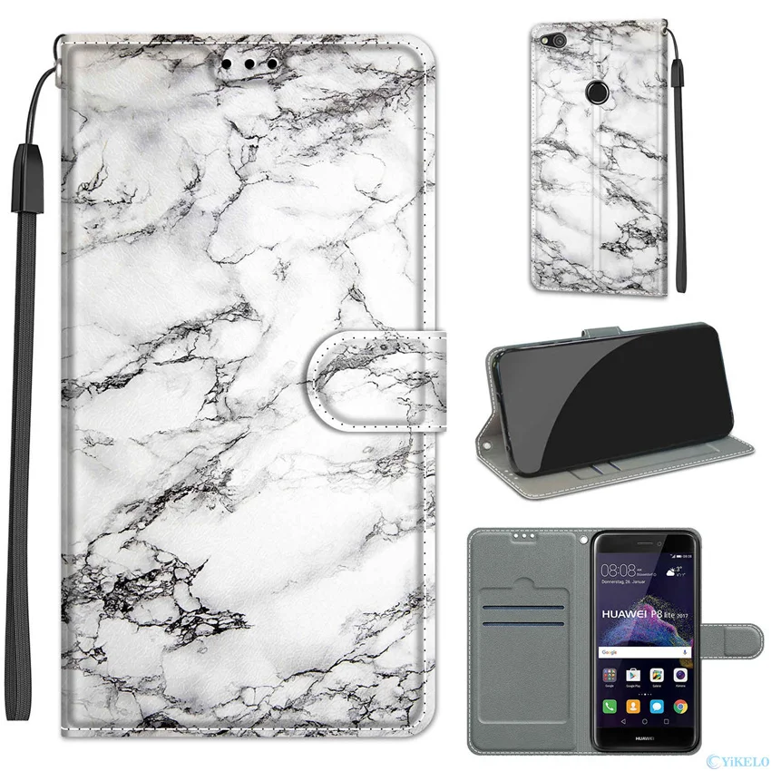 SONWO Cover per Huawei Honor 10 Lite/Huawei P Smart 2019, Flip Caso in PU Pelle
