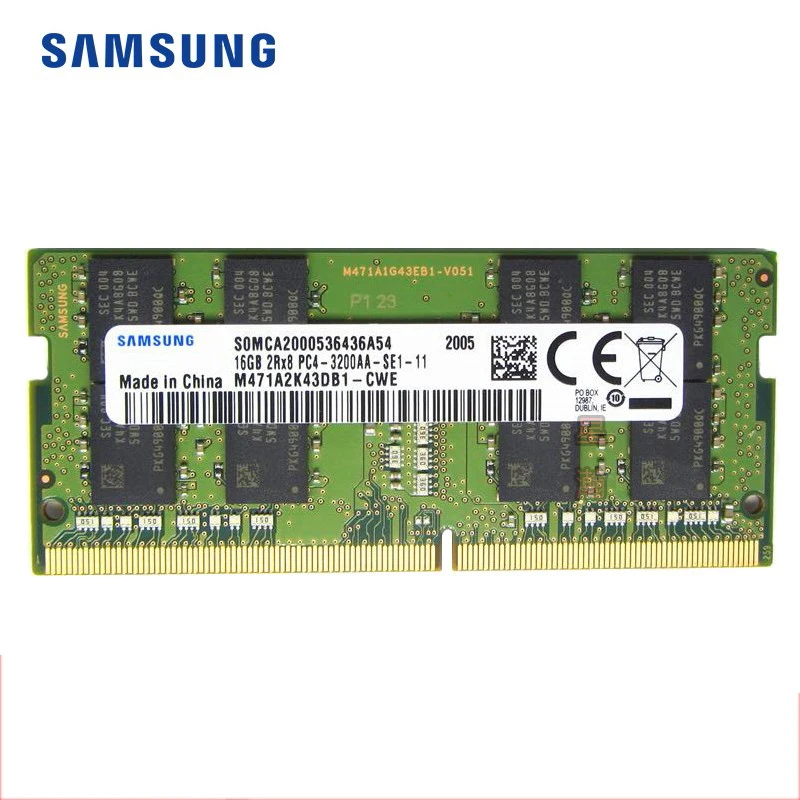 Buen trato SAMSUNG-memoria RAM DDR4 para portátil, 8G, 16G, 3200MHz, 1,2 V, 32GB, 8GB, 16GB, 260 Pines, 1,2 V, DIMM RAM 3BjYDZ63J