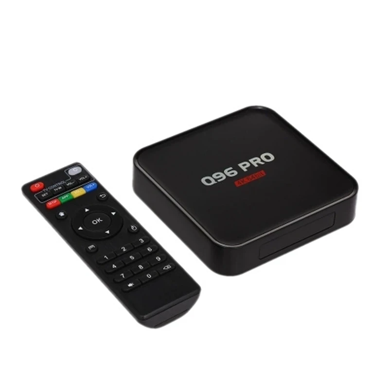 Q96 PRO Android 7 1 Smart tv Box Amlogic S905 четырехъядерный 64 бит H.265 UHD 4K ГБ/8 ГБ 2 4G WiFi 100M LAN HD