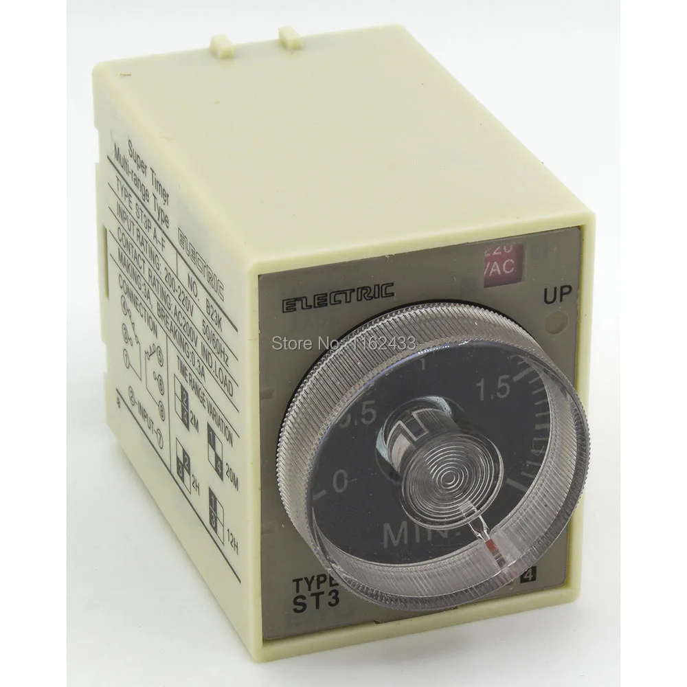 Реле времени st3pc d St3pa-f Ac 220v Time Relay St3pa Series 220vac Timer Delay Time 2min/20min/2h/12