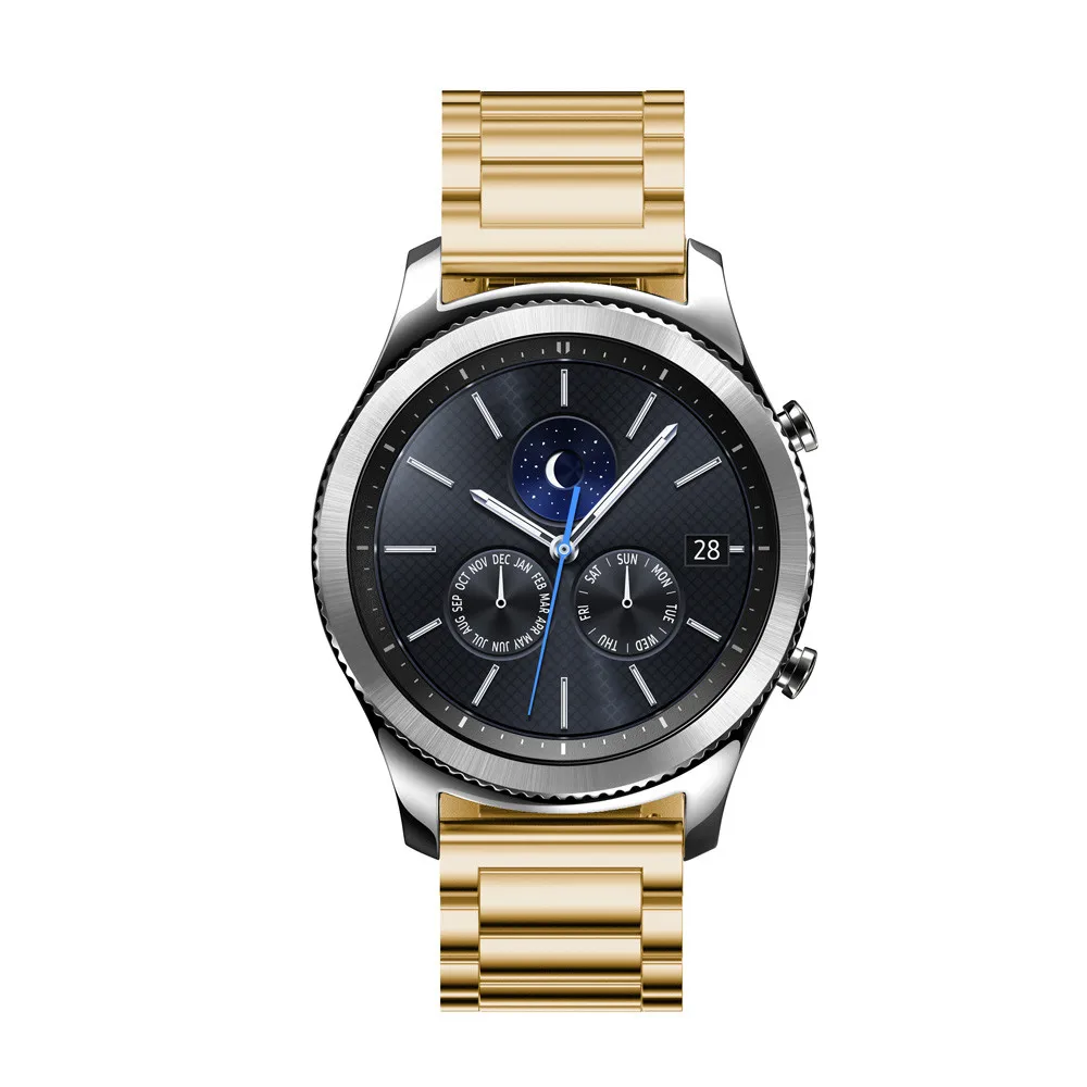 Силиконовый ремешок для samsung gear S3 классический ремешок для часов из нержавеющей стали ремешок для часов металлическая застежка для samsung gear S3 классический