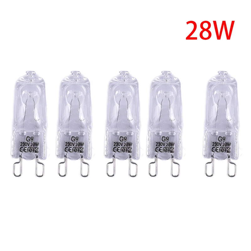 28W 5 шт. G9 220V светодиодный лампы 18W 28 Вт 33 35 Вт галогенная лампа супер яркий теплый белый свет - Испускаемый цвет: 28W