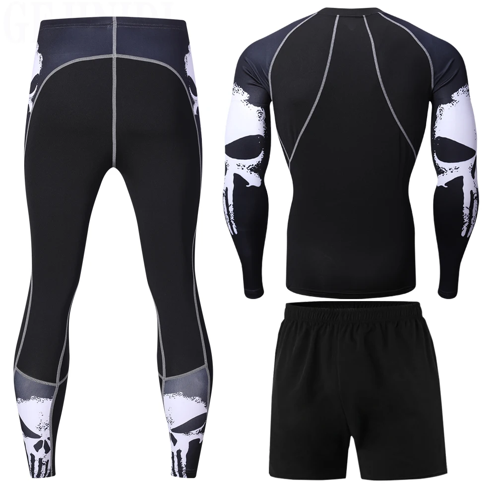 High quality men's compression underwear suit fitness quick-drying leggings cycling suit new thermal ski underwear sports suit