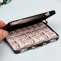 Mini valise avec mot de passe et caisse enregistreuse pour enfants, jouet de jeu, poupée, modèle de meubles pour maison de poupée, accessoires de décoration pour la maison, cadeau 