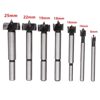 

7Pcs 6-25mm Hinge Hole Cutter Set Woodworking Boring Wood Hole Saw Cutter