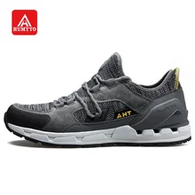 HUMTTO Для мужчин прогулочная обувь; дышащие уличные беговые Повседневное бега спортивная обувь из сетчатого материала со шнуровкой нескользящая подошва-устойчивы