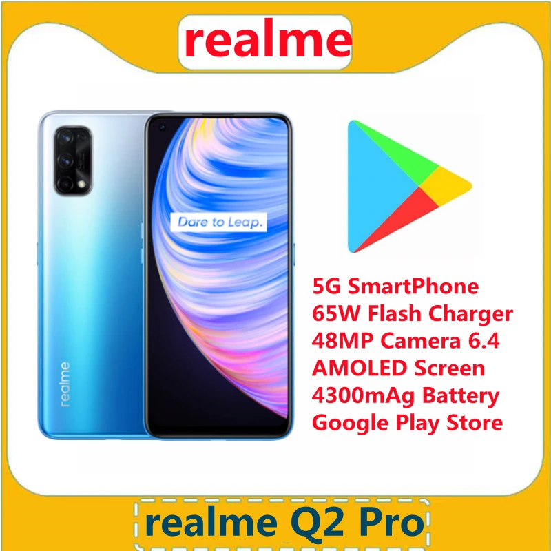 ram pc Send in 24 Hours! Realme Q2 Pro 5G SmartPhone 65W Flash Charger 48MP Camera 6.4 AMOLED Screen 4300mAg Battery Google Play Store ddr5 ram