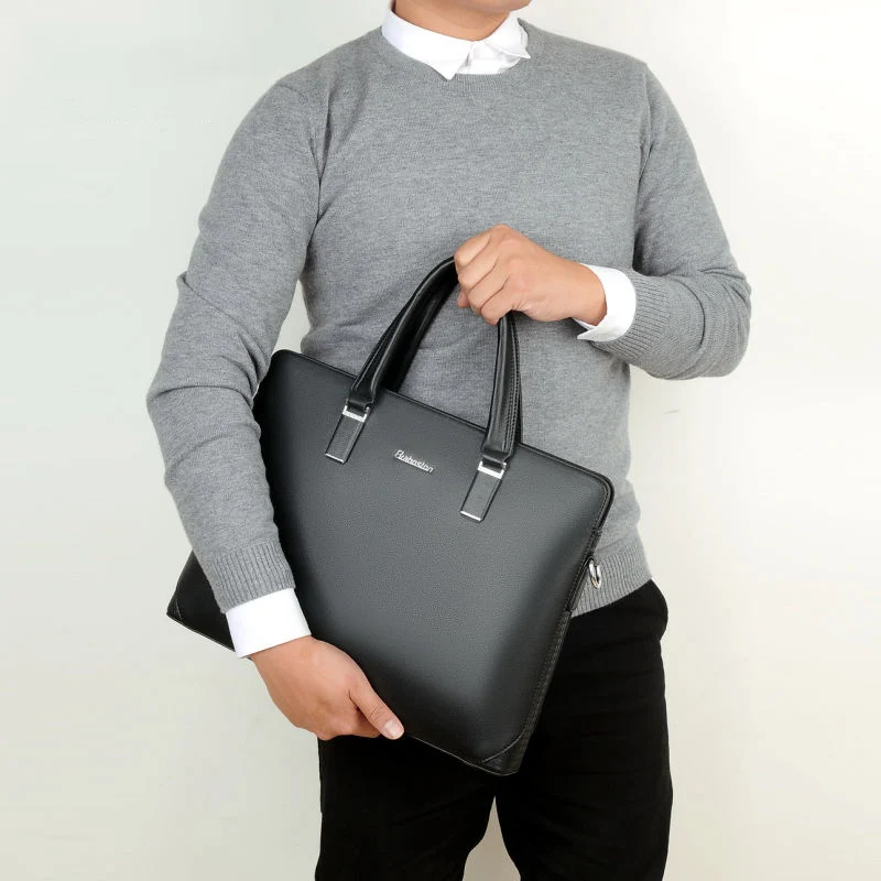 

Men's Handbag PU Material British Fashion Casual Style High Quality Design Multi-function Large Capacity Shoulder Bag