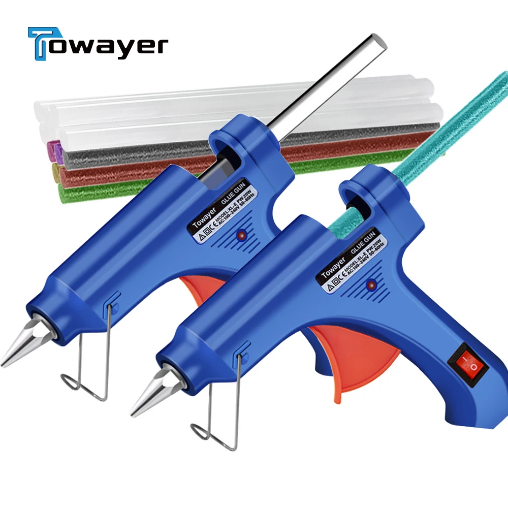 20W Hot Melt Glue Gun with 7*100MM Glue Stick Industrial Electric Heat