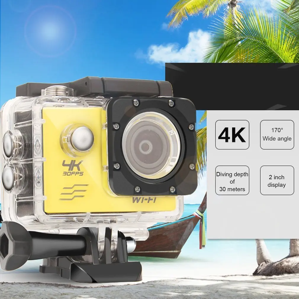 F60 FHD Wifi Action Camera 16MP 170 Degree Wide Angel Sports DV Waterproof Outdoor Diving Riding Photo Shooting Video Recording F60 FHD Wifi Action Camera 16MP 170 Degree Wide Angel Sports DV Waterproof Outdoor Diving Riding Photo Shooting Video Recording