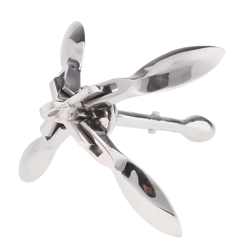 Universal Folding Grapnel Boat Anchors for Kayaks, Canoes, Paddle Boards, (Stainless Stee), (3.3 lb / 1.5 kg)