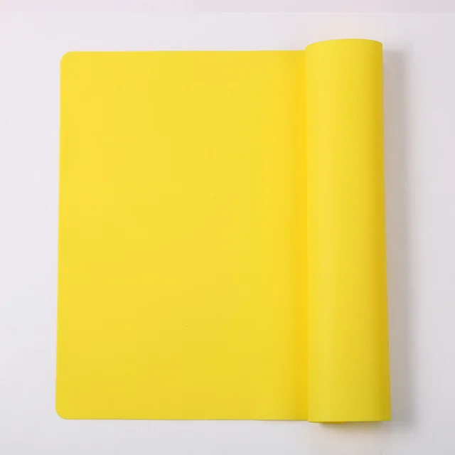 yellow Силиконовый коврик для выпечки, антипригарный поддон для сковороды, подстилка для жаростойкого стола, защитный коврик для кухонных кондитерских изделий, Настольный коврик для выпечки - Цвет: yellow