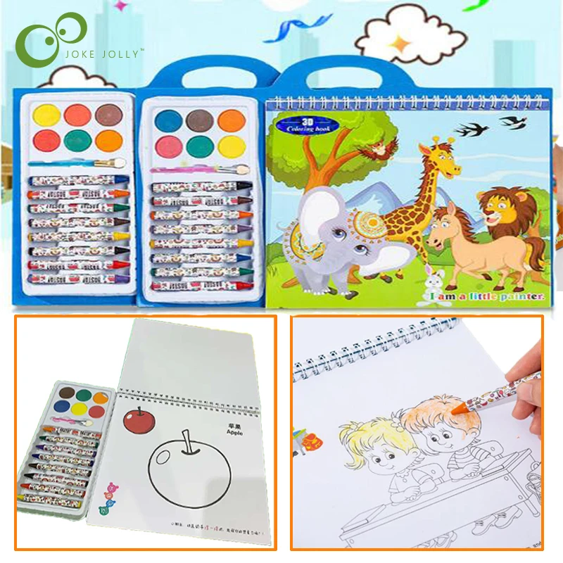 

1Set Magic Water Drawing Book Coloring Book Doodle & Magic Pen Painting Drawing Board For Kids Toys Birthday Gift ZXH