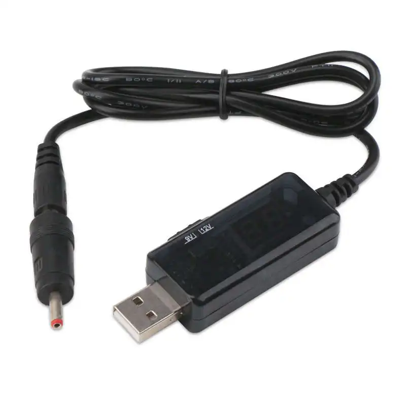 Usb Boost кабель 5 в шаг до 9 в 12 В преобразователь напряжения переменного тока 1A повышающий трансформатор напряжения постоянного тока регулятор питания с переключателем и Led Vol