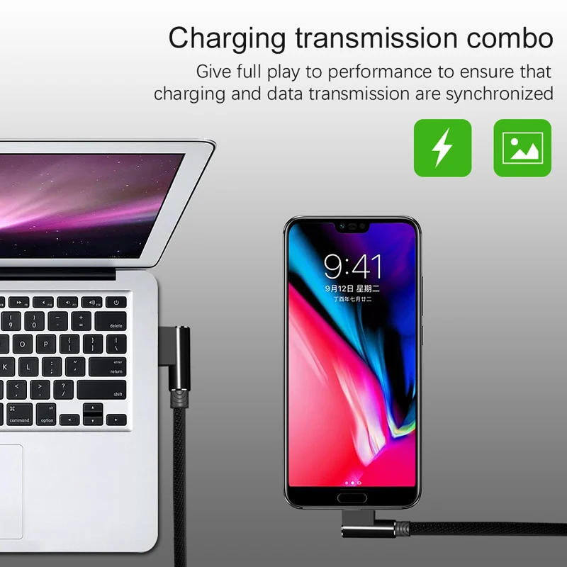 Кабель usb type C, 90 градусов, быстрая зарядка данных, USB C кабель для samsung S10 S9 S8 для Xiaomi mi8 mi9 huawei P20 P30 USB-C зарядное устройство