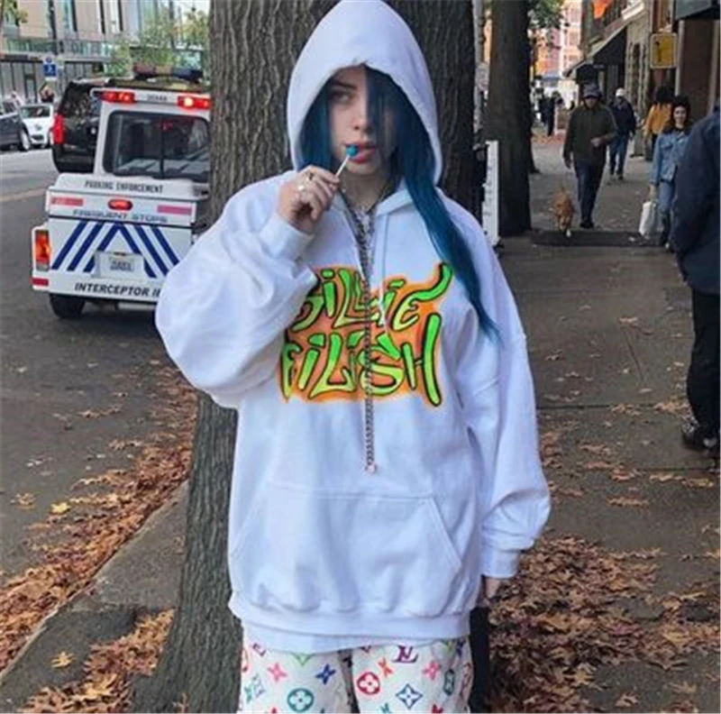 Лидер продаж Billie Eilish, модная уличная одежда, толстовки, толстовка, повседневный Женский пуловер с капюшоном, с длинным рукавом, спортивная толстовка в стиле хип-хоп, Топ