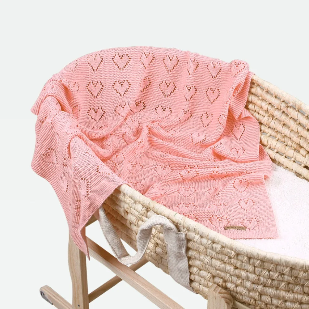 Вязаные одеяла для новорожденных, мягкие постельные принадлежности, одеяла для сна, детская прогулочная коляска#35