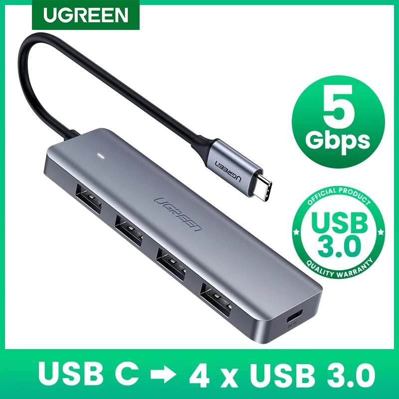 UGREEN-Hub con 4 puertos USB tipo C a USB 3 0  adaptador divisor par.. 