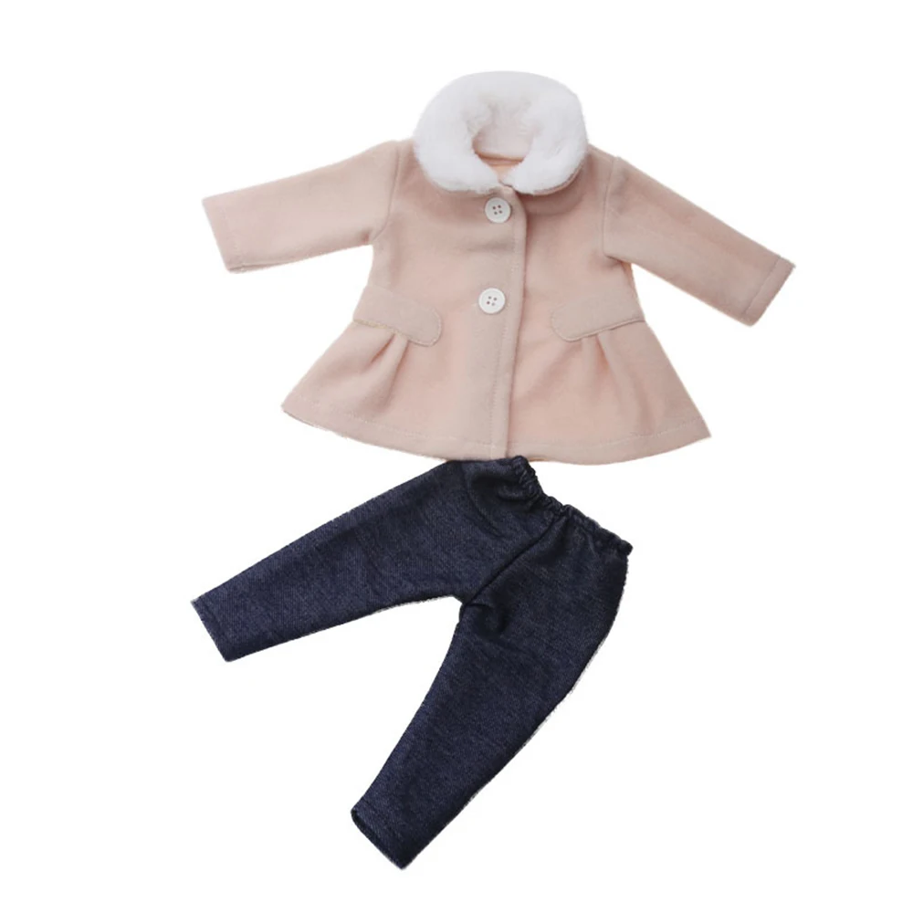 Мини Одежда для куклы-младенца 18 дюймов американская девочка кукла модное зимнее пальто с джинсами брюки Аксессуары Одежда куклы