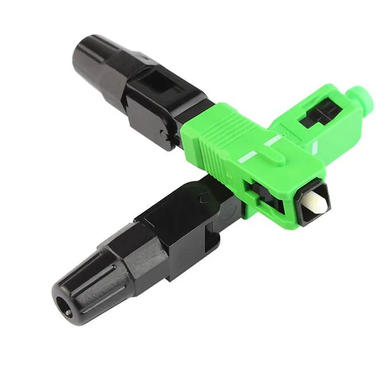 

100PCS/box FTTH SC APC single-mode fiber optic Quick connector SC APC FTTH Fiber Optic Fast Connector