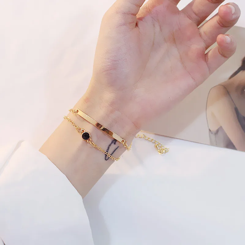 CHENFAN браслет изысканный и простой Японский Корейский ретро браслет двойной дизайн геометрический браслет темпераментный браслет женский