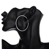 100% Pure 925 Sterling Silver Hoop Earrings For Women 50mm 60mm Round Circle Loop Simple Woman Silver Hoop Earrings ► Photo 2/6
