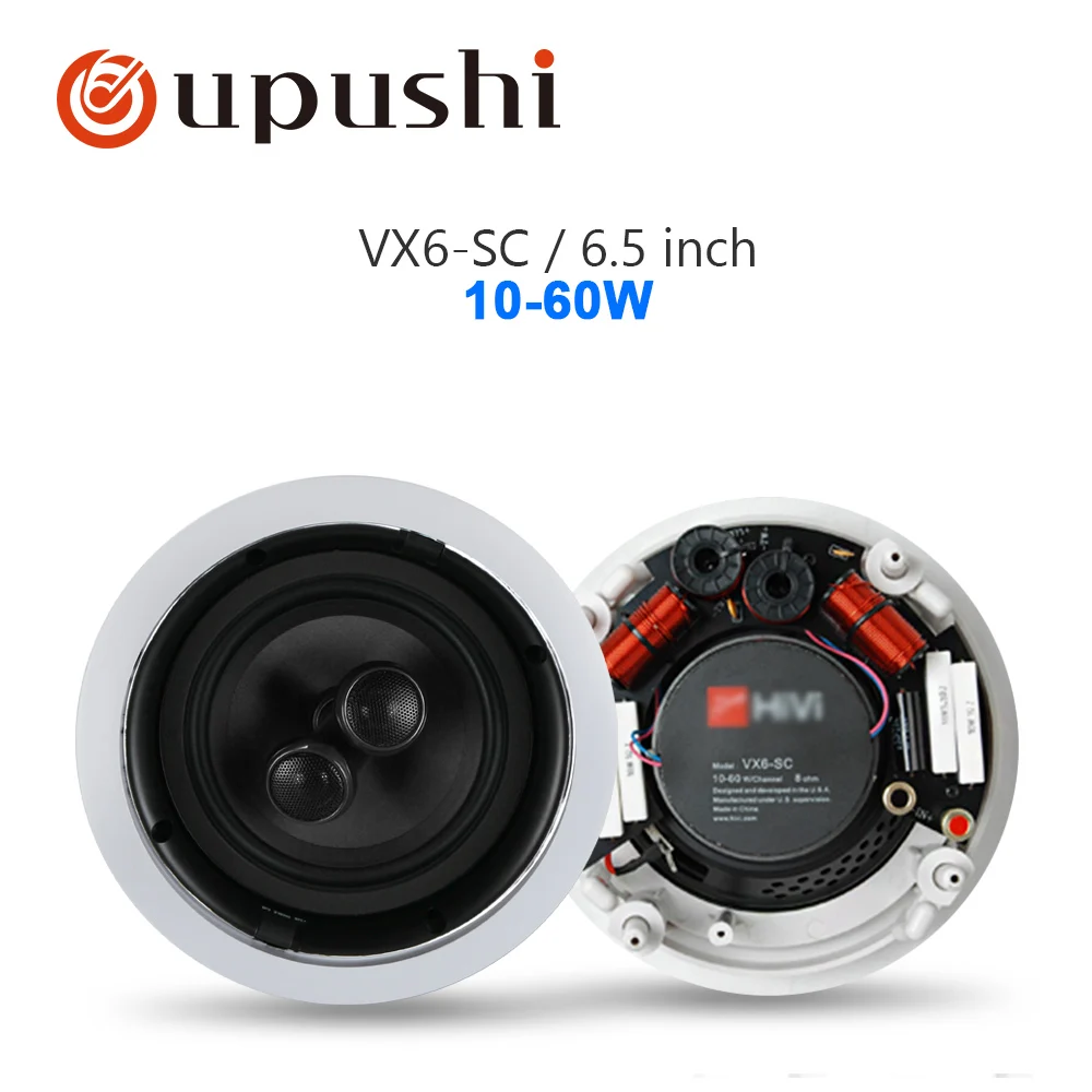Oupushi AV160G+ VX6-C профессиональный усилитель караоке 5 канал дизайн и 6,5 дюймов уровня Hi-Fi потолочный громкоговоритель