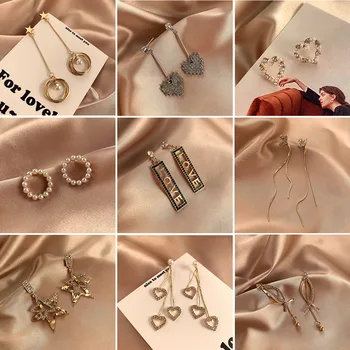 

30 Pairs/lot luxury fashion women crystal style earring lot top quality zircon women wedding earring wholesale 201103-48