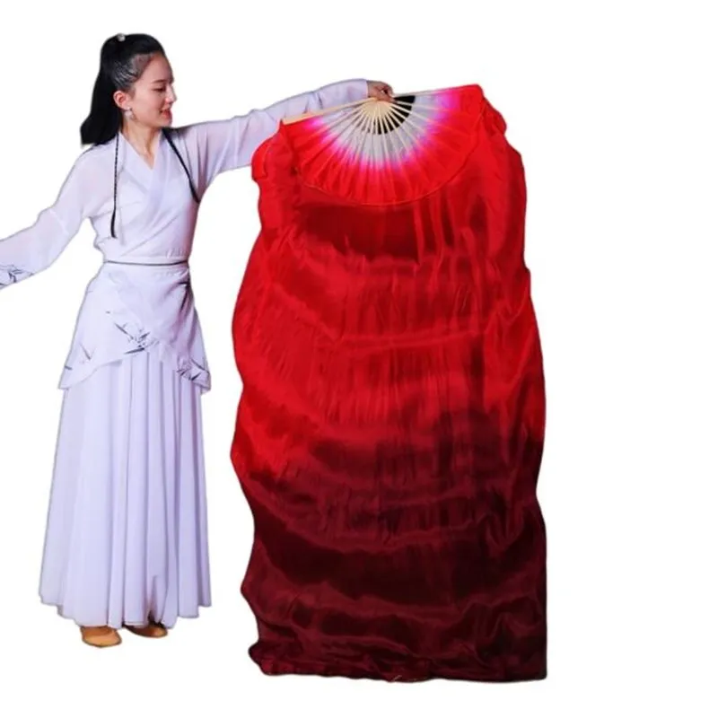 New Arrival Customized Women Silk Belly Dance Fan Veils Peacock Vertical Gradient Light Pair 1.8mx0.9m (70&quotx35&quot) | Тематическая
