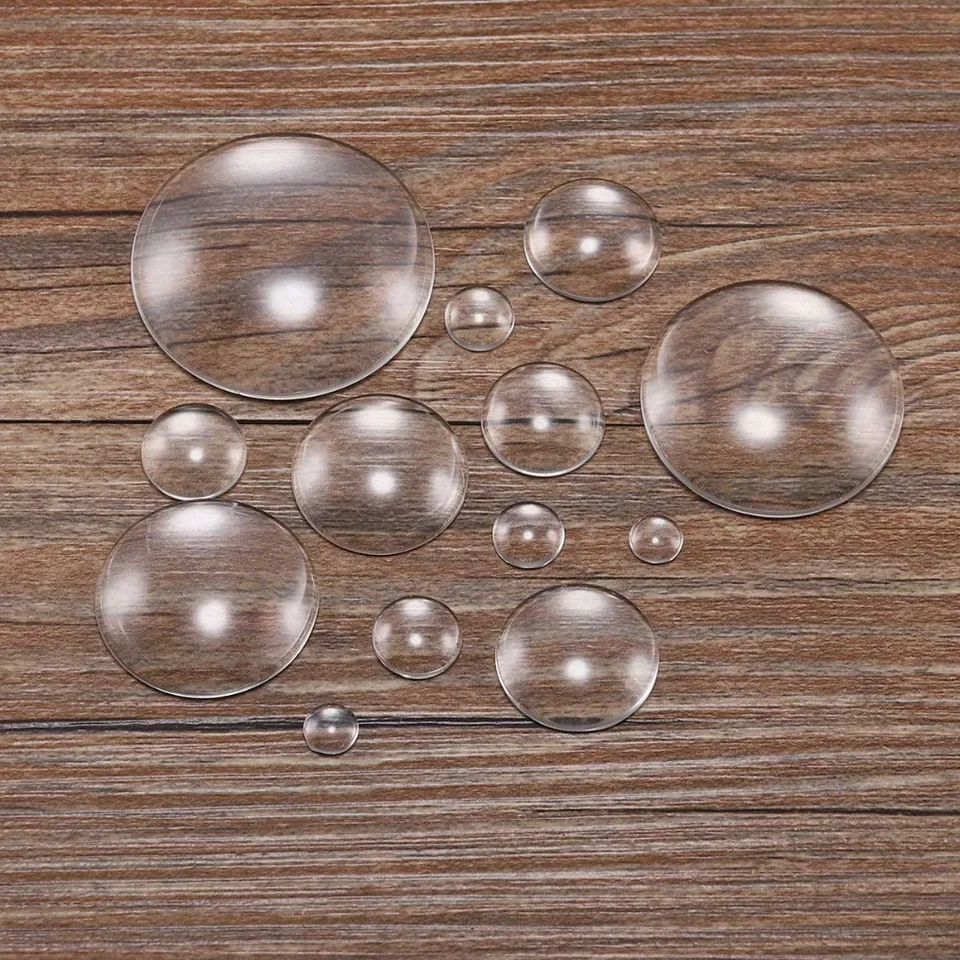 100 Cabochon In Vetro Trasparente A Cupola – 20 Mm, Retro Piatto – Per Creazioni Fai Da Te, Ciondoli E Gioielli Con Foto - 3