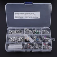 Professional 1 box 340pcs Hair Scissors Screws Nuts Bolts Metal Washers Plates Muti-sizes Scissors Repair kits accessories 2