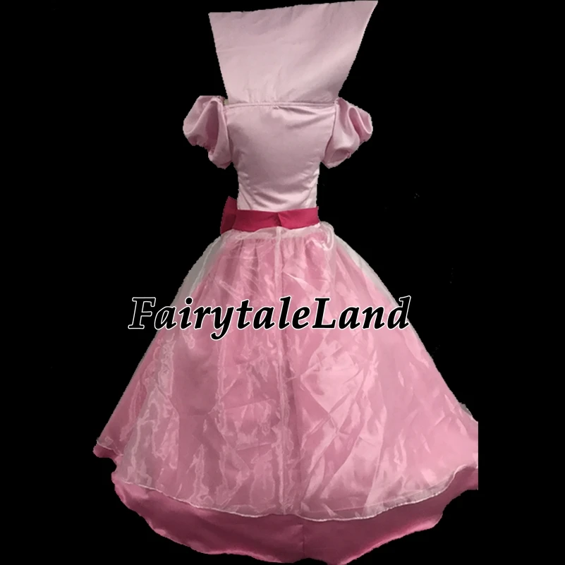 Princess and the Frog Charlotte La Bouff Costume | Halloween Cosplay Princess Tiana Lottie Pink Dress Outfit image 5