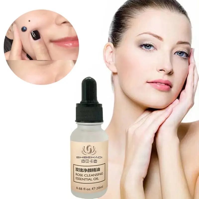 

20ml Dark Spot Mole Repair Rose Essential Oil Skin Tag Painless Solution Face Wart Label Freckle Removal Liquid