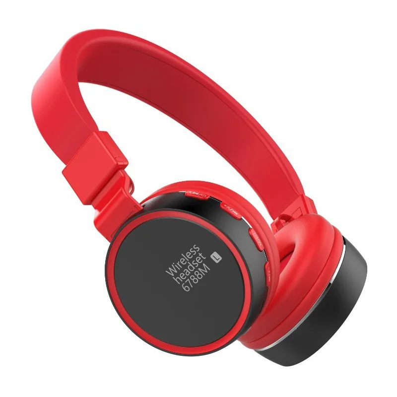 Красный Новые золотые Bluetooth наушники, беспроводные стерео наушники с микрофоном, TF карта для девочек, Xiaomi huawei - Цвет: Красный